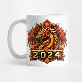 Wooden Gold Red Dragon 2024 No.6 Mug